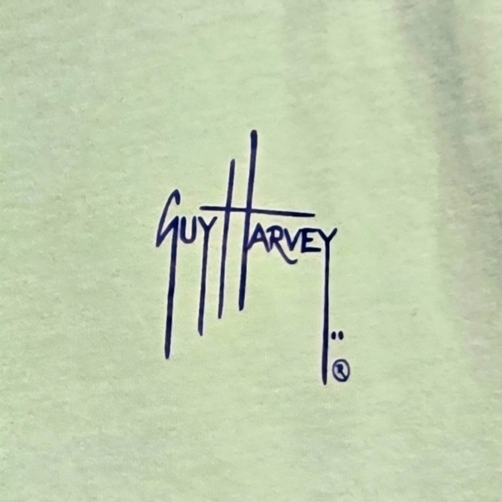 Guy Harvey Parrots Tropical Birds Graphic T-shirt Light Green, Mens Small EUC - Picture 4 of 5